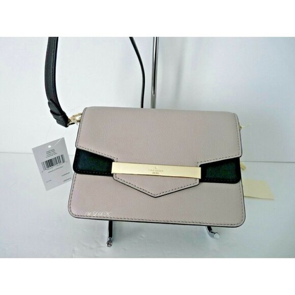 Kate Spade Carmel Crt Small Kaela Nouveaux/Black Leather & Suede Cross-body Bag - Picture 1 of 11